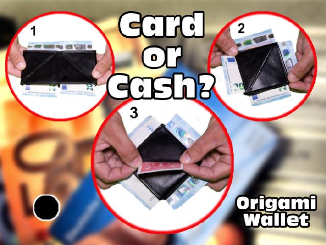 Card or Cash? - Origami Wallet (dunkelrot)