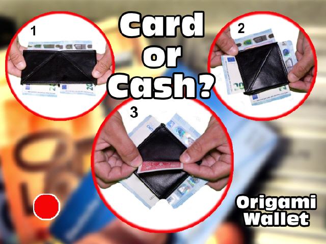 Card or Cash? - Origami Wallet (dunkelblau)